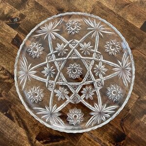 Vintage Anchor Hocking EAPC Star of David 11” Serving Platter Plate Serveware